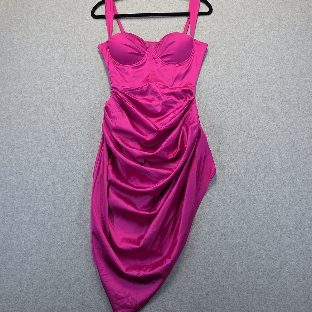 Fashion Nova Fuchsia Bustier Dress NWT - Picture 3 of 14